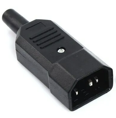 IEC Cable Plug Connector 10A 250V Black 3-Pin Male