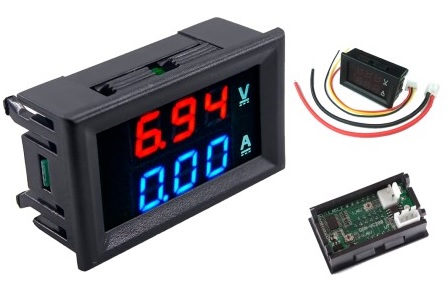 VOLTMETER 100V + AMPEROMETER 10Α