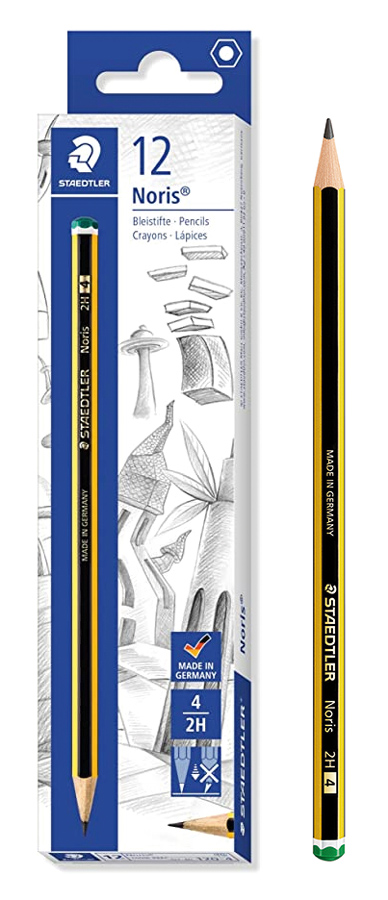 STAEDTLER ξύλινο μολύβι Noris 120-4, εξάγωνο, 2Η4, 12τμχ 120-4