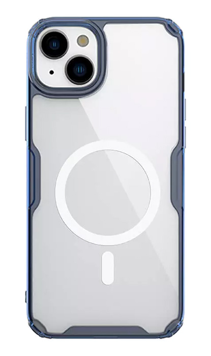 NILLKIN θήκη Nature Pro Magnetic για iPhone 15 Plus, διάφανη-μπλε 6902048265943