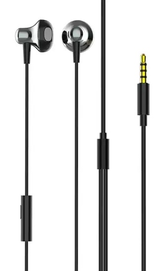 LDNIO earphones με μικρόφωνο HP08, 3.5mm σύνδεση, Φ13mm, 1.2m, γκρι 6933138600702