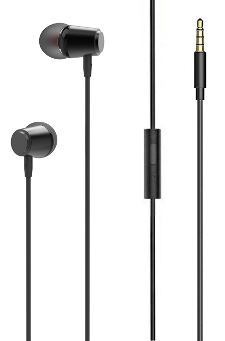 LDNIO earphones με μικρόφωνο HP03, 3.5mm σύνδεση, Φ10mm, 1.2m, μαύρα 6933138691762