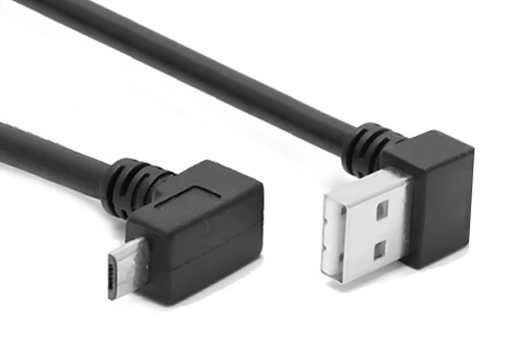 POWERTECH καλώδιο USB σε USB Micro CAB-U136, 90°, Easy USB, 0.5m, μαύρο CAB-U136