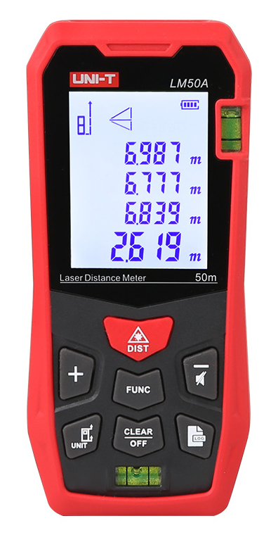 UNI-T laser μετρητής απόστασης LM50A, m/ft/in, 50m LM50A