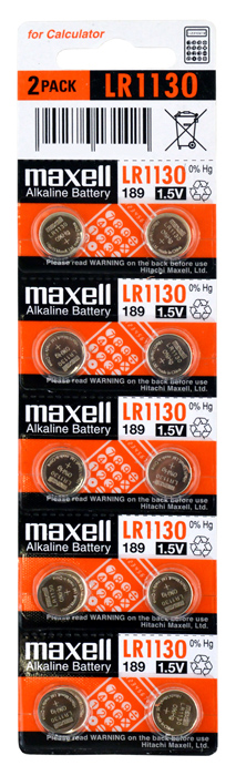 MAXELL αλκαλικές μπαταρίες LR1130, 1.5V, 10τμχ MX-LR1130