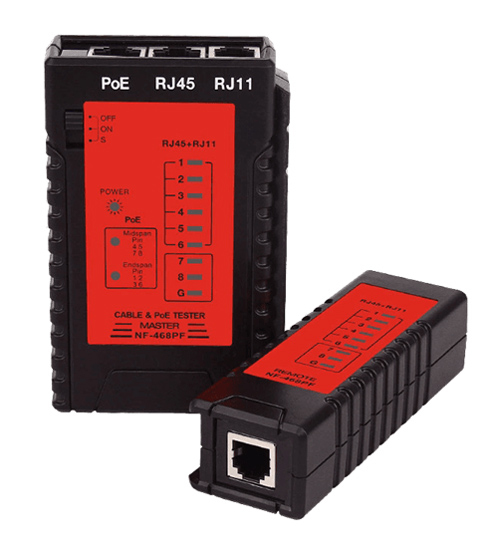 NOYAFA tester καλωδίων δικτύου NF-468PF για PoE RJ45 & RJ11 NF-468PF