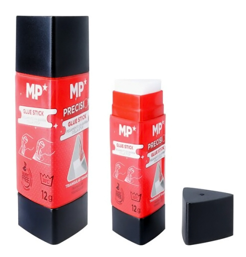 MP κόλλα στικ PP009, τρίγωνη, διάφανη, 12g PP009