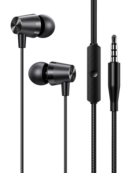 USAMS earphones με μικρόφωνο EP-42, 3.5mm σύνδεση, Φ10mm, 1.2m, μαύρα SJ475HS01