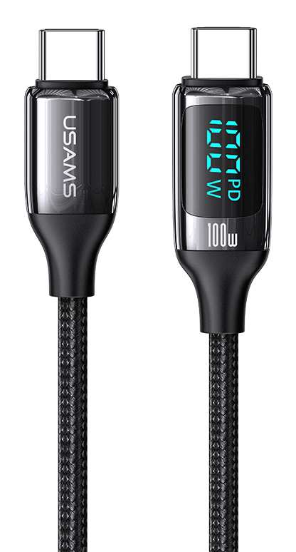 USAMS καλώδιο USB Type-C US-SJ546, 100W/5A, 1.2m, μαύρο SJ546USB01