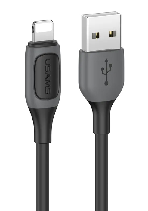 USAMS καλώδιο Lightning σε USB US-SJ595, 12W, 1m, μαύρο SJ595USB01