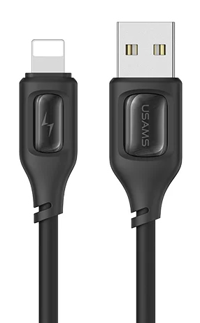 USAMS καλώδιο Lightning σε USB US-SJ618, 12W, 1m, μαύρο SJ618USB01