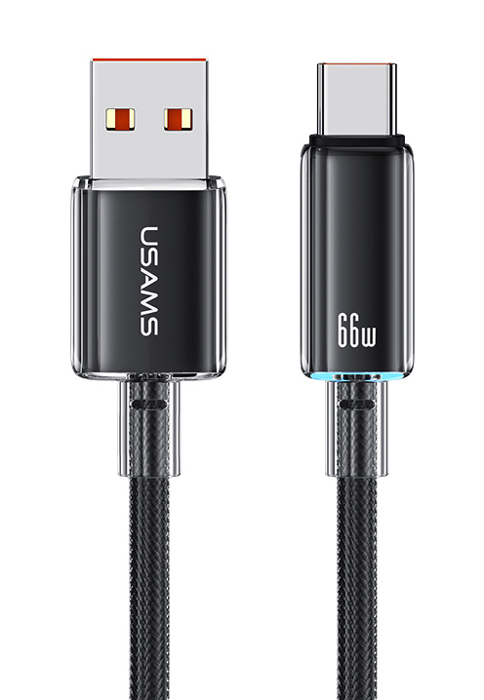 USAMS καλώδιο USB-C σε USB US-SJ658, 66W, 480Mbps, 1.2m, μαύρο SJ658USB01