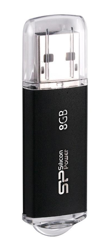 SILICON POWER USB Flash Drive Ultima II-I, 8GB, USB 2.0, μαύρο SP008GBUF2M01V1K