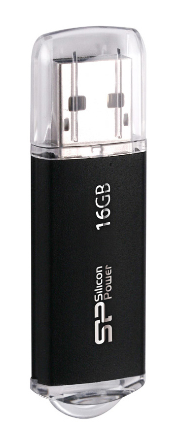 SILICON POWER USB Flash Drive Ultima II-I, 16GB, USB 2.0, μαύρο SP016GBUF2M01V1K