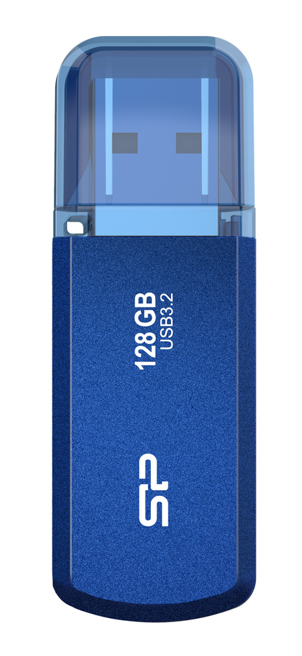 SILICON POWER USB Flash Drive Helios 202, 128GB, USB 3.2, μπλε SP128GBUF3202V1B