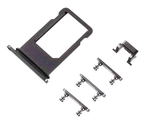 Υποδοχή κάρτας SIM και Side Button για iPhone 8, μαύρο SPIP8-0032