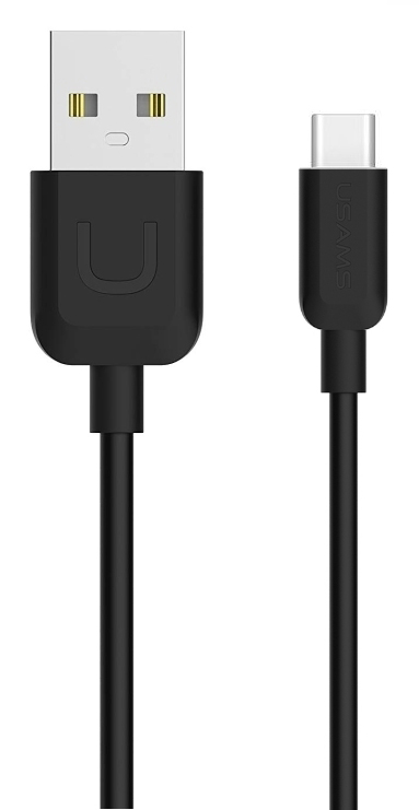 USAMS καλώδιο USB σε USB-C US-SJ099 U-Turn, 10.5W, 1m, μαύρο TCUSBXD01