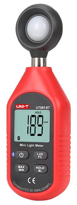 UNI-T φωτόμετρο UT383BT με εύρος μέτρησης έως 199900 Lux, Bluetooth UT383BT