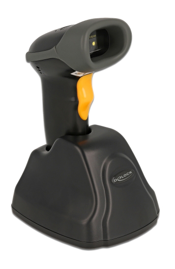 DELOCK barcode scanner 90550, 1D & 2D, ασύρματο, με βάση φόρτισης, μαύρο 90550