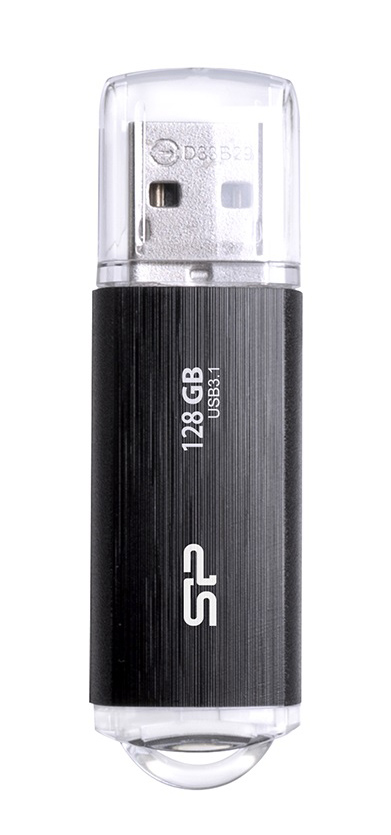 SILICON POWER USB Flash Drive Blaze B02, 128GB, USB 3.2, μαύρο SP128GBUF3B02V1K