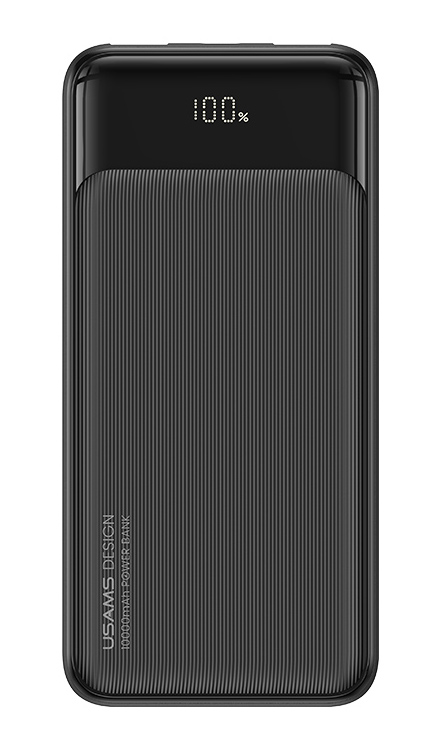 USAMS power bank US-CD198, 3x θύρες εξόδου, 10000mAh, 10W, μαύρο 10KCD19801