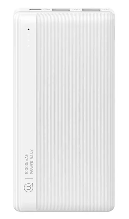 USAMS power bank US-CD205, 2x USB θύρες εξόδου, 10000mAh, 10W, λευκό 10KCD20502