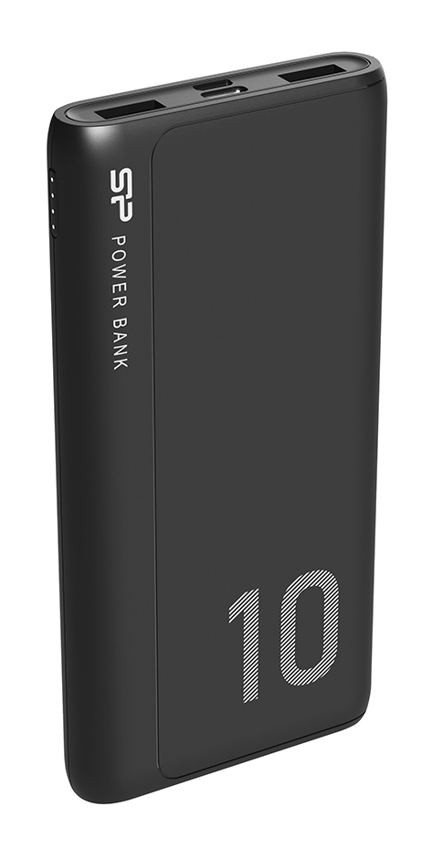 SILICON POWER power bank GP15, 10000mAh, 2x USB output, 2.1A, μαύρο SP10KMAPBKGP150K