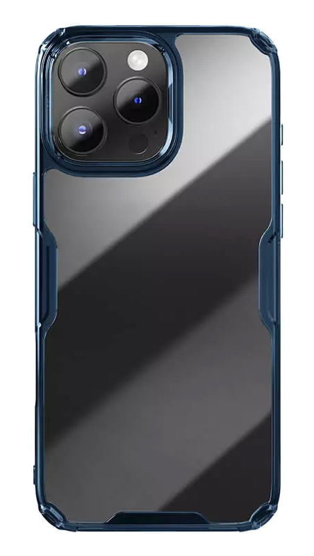 NILLKIN θήκη Nature TPU Pro για iPhone 16 Pro, διάφανη-μπλε 6902048287211