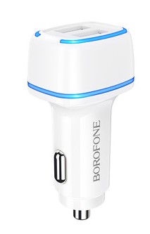 Borofone Car charger BZ14 Max - 2xUSB - 2,4A white