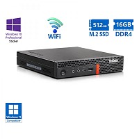 Lenovo ThinkCentre M720q Tiny WiFi i7-8700T/16GB DDR4/512GB M.2 SSD/No ODD/10P Grade A Refurbished