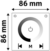 Avide LED Ταινία 12V 96W Ντίμερ Χωνευτό Τηλεχειριστήριο Αφής και Ελεγκτής