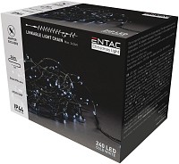 Entac Χριστουγεννιάτικα Λαμπάκια Επέκταση IP44 240 LED Ψυχρό 24m (Χωρίς Τροφοδοτικό)