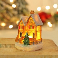 Artezan Christmas LED Table Top House Decoration Light Brown 8.5*6.5*6cm