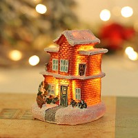 Artezan Christmas LED Table Top House Decoration Red 7.8*6cm