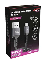 ATC-C4 Charge & Sync Cable USB A/C 3A max