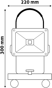 Avide LED Προβολέας Επαναφορτιζόμενος 20W Λευκό 4000K