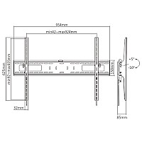 Brateck Βάση TV Επιτοίχια LP42-69T 60 - 100