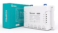 SONOFF Smart Διακόπτης 4CH PRO R3, 4 θέσεων, 40A, RF control, λευκός 4CHPROR3