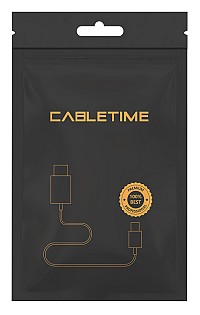 CABLETIME καλώδιο USB-C σε USB CMAMN, 15W, 5Gbps, 0.25m, μαύρο 5210131038192