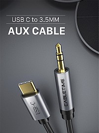 CABLETIME καλώδιο USB-C σε 3.5mm CT-CMAUDIO, AUX, 1.8m, μαύρο 5210131038550