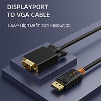 CABLETIME καλώδιο DisplayPort σε VGA CT-04G, 1080p, 1.8m, μαύρο 5210131038826