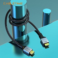 CABLETIME καλώδιο HDMI 2.1 CT-HM8K, 8K/60Hz, 48Gbps, 28AWG, 1m, μαύρο 5210131039045