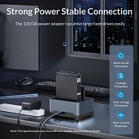 ORICO docking station 5828C3-C, clone function, 2x HDD/SSD, 10Gb/s, RGB 5828C3-C-EU-GY-BP