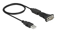 DELOCK αντάπτορας USB σε RS-232 DB9 61506 με καλώδιο USB, 0.8m, μαύρο 61506