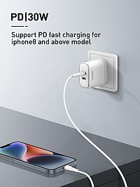 LDNIO καλώδιο Lightning σε USB-C LC611I, 30W PD, 1m, λευκό 6933138601105