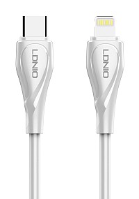 LDNIO καλώδιο Lightning σε USB-C LC611I, 30W PD, 1m, λευκό 6933138601105