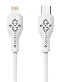 LDNIO καλώδιο Lightning σε USB-C LC812I, 30W PD, 2m, λευκό 6933138601389