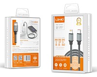 LDNIO καλώδιο Lightning σε USB-C LC442I, 30W PD, 2m, γκρι 6933138601440