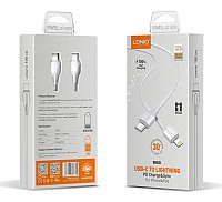 LDNIO καλώδιο Lightning σε USB-C LC121I, 30W PD, 1m, λευκό 6933138691359