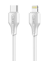 LDNIO καλώδιο Lightning σε USB-C LC121I, 30W PD, 1m, λευκό 6933138691359